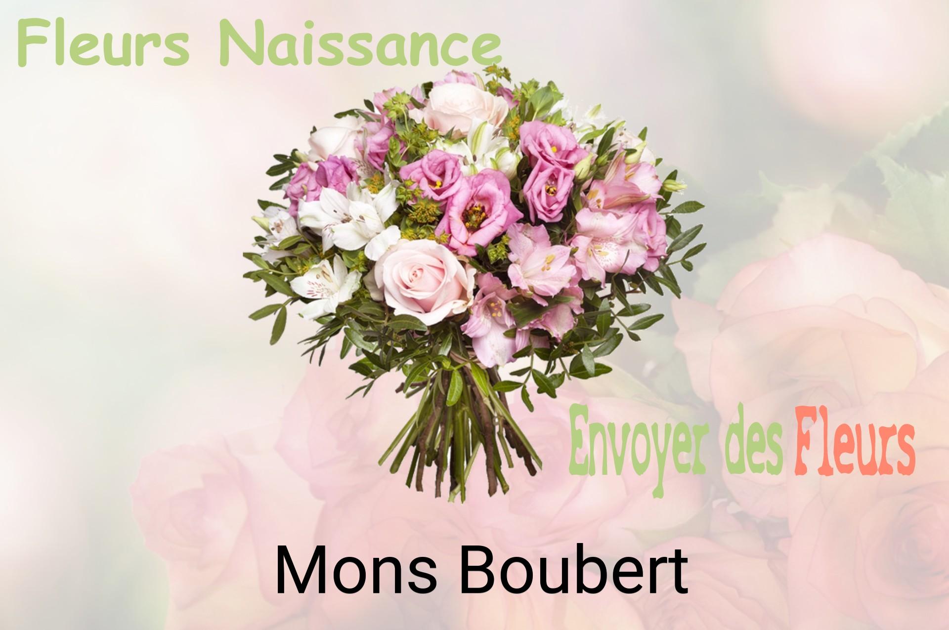 Bouquet de fleurs de naissance livré à Mons-Boubert